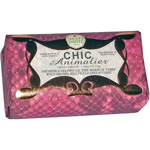 Nesti Dante Sapone Vegetale Chic Animalier Red 250g con Orchidee Selvatiche e Tè Rosso