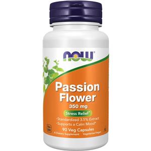 NOW Foods Passiflora 350mg - Sollievo dallo Stress e Supporto per un Sonno Calmo - 90 Vcaps