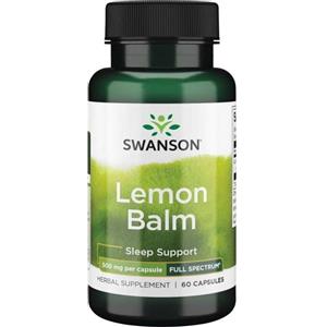 Swanson Melissa 500 mg - 60 capsule per un sonno ristoratore e relax