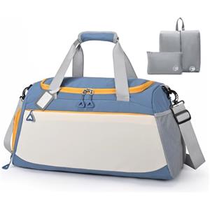 BAGZY Bagaglio a Mano 55x35x25 ITA Airways Klm Lufthansa Valigia 55x35x25 Air France Borsa da Viaggio 50L Borsoni da Viaggio Impermeabile Borsone da Weekend Sportiva Palestra Cabina Uomo Donna Blu