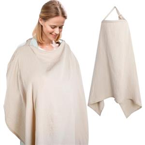Cozary Copertura per allattamento, 76 x 110 cm, sciarpa per allattamento morbida e traspirante, cotone, Copri Seno Allattamento per allattamento con cinghia di regolazione posteriore