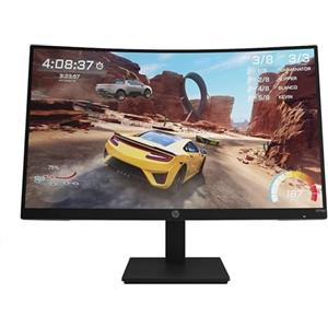 HP X27qc Gaming Monitor Curvo da 27 pollici, Pannello VA 16:9 QHD 165Hz, 1 ms, Antiriflesso, 350 nits, 3000:1, AMD FreeSync Premium, Low Blue Light, VESA 10x10 cm, HDMI 2.0, Displayport 1.4, Nero
