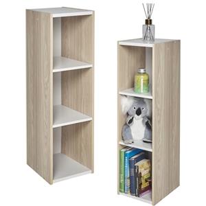 Iris Ohyama, Mobile portaoggetti, Libreria, 3 ripiani modulari, Moderno, Libri, CD, Piccolo mobile portaoggetti, Ufficio, Camera da letto, Soggiorno, UB-9015, Marrone
