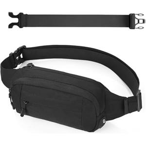 Cozary Marsupio Uomo e Donna - Marsupio Impermeabile con Cintura Regolabile e Estensione - 4 Scomparti con Cerniera - Ideale per Running, Trekking e Attività Outdoor