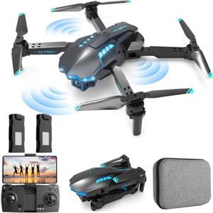 HURSVIE Drone con Telecamera 1080P Pieghevole Drone RC Quadcopter Telecomandati Droni per Principianti e Bambini/Adulti, Giocattoli Regalo per Ragazzo e Uomo (Black)