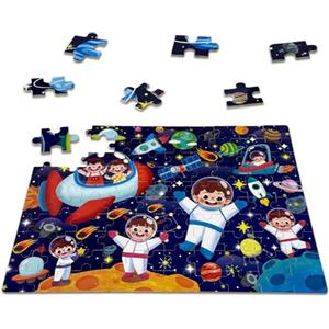 Kulveanju Puzzle Bambini 3 4 5 6 Anni, 100 Pezzi Puzzles da Esplorazione Spaziale, Puzzles Rettangolo Educativo, Giochi Creativi Puzzle Regalo per Ragazzi e Ragazze 3-7 Anni, 39x29 cm