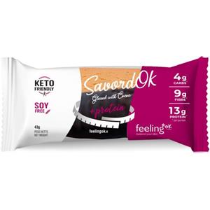 Feeling Ok Savoiardo Glassato Vaniglia e Limone 43 g - Biscotto Proteico a Basso Contenuto di Carboidrati