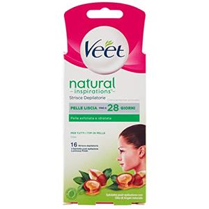 VEET Strisce Depilatorie Viso Natural Inspirations Argan Oil 16pz