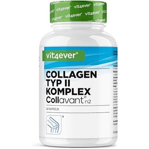 Vit4ever Complesso Collagene di tipo II - con collagene nativo Collavant n2®, estratto di incenso, acido ialuronico, vitamina C, manganese per ossa, cartilagini e articolazioni