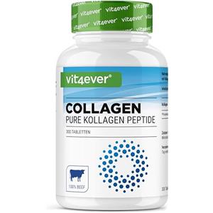 Vit4ever Collagene 300 compresse - 3000 mg di peptidi idrolizzati di collagene bioattivo per dose giornaliera - Collagene di tipo 1, 2 e 3 - Dose elevata