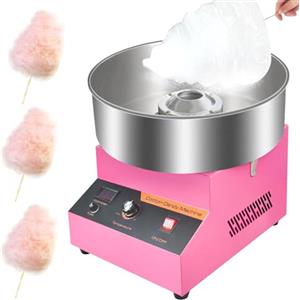 LIROPAU Macchina elettrica per zucchero filato, 1000 W, macchina per zucchero filato, macchina per zucchero filato Cotton Candy Machine, macchina per zucchero filato con ciotola in acciaio inox, perfetta per