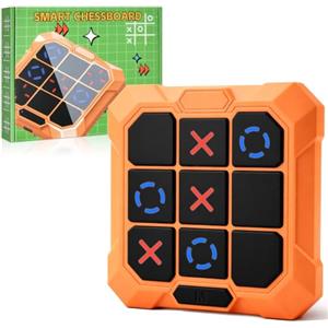 YOMOZEM Gioco Elettronico Tic Tac Toe, Portatili Giochi di Puzzle Smart Games per bambini, 1/4 Giocatori Giochi Per Famiglie Scacchiera Gioco Digitale, Giocattoli Fidget Portatili Educativi Da Viaggio