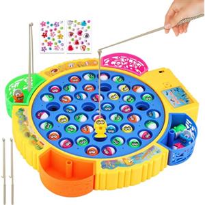 KIMIGO Gioco Pesca Bambini,Montessori Giochi 3 4 5 6 Anni con 45 Pesciolini e 4 Canna da Pesca Musicale Pesca Elettrico Pesci Giocattolo Educativo Interattivi per Ragazzo Ragazza 2 3 4 5 6 Anni