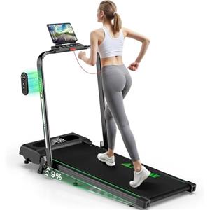 FOUSAE Tapis Roulant Elettrico Pieghevole, FOUSAE 5 in 1 Tapis Roulant con Inclinazione, Tapis roulant pieghevole da 12 km/h, App, Telecomando e Doppio Display LED, Nessuna Installazione Richiesta