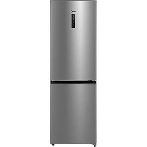 Midea MERB345MGC02 frigorifero con congelatori, 338L, 171 KWH/annum, Illuminazione LED, Nofrost, Controllo digitale, 35 dB, Inox