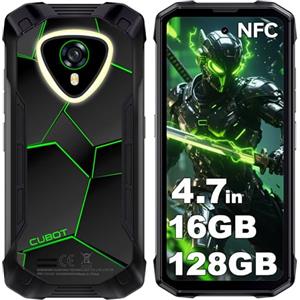 CUBOT Kingkong Mini 4 Rugged Smartphone Android 15, 16GB+128GB/1TB Mini Telefono Indistruttibile, 90Hz 4.7'' Display, Campeggio Luce, 48MP, 4700mAh Celluare Antiurto, 4G Dual SIM/NFC/IP68/Widevine L1