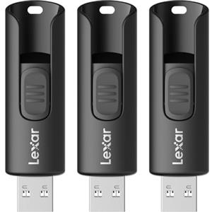 Lexar A30E 64 GB confezione da 3 unità flash USB 3.2 fino a 100 MB/s in lettura, unità USB per espansione di archiviazione e backup, memory stick per sistemi PC e Mac