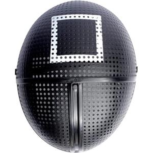 TK Gruppe Timo Klingler Game Maschera squid quadrata + 1 biglietto da gioco per Halloween, carnevale e carnevale come costume per uomo e donna