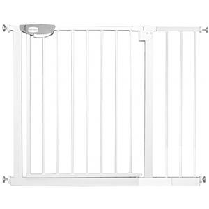 HENGMEI Cancelletto di Sicurezza per Bambini, cani Estensibile 95-105cm Auto Close Fissaggio a Pressione senza Fori Fissaggio a pressione, Bianco