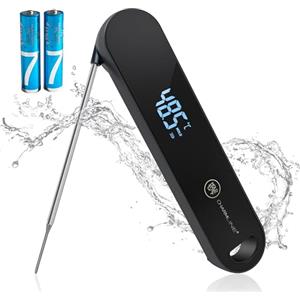 Charmline Termometro Cucina ad Alta Precisione, Lettura Istantanea in 0,5 s, Precisione ±0,3°C, Termometro per Carne, Cottura al Forno e Griglia, Display con Rotazione Automatica a 180°