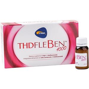 THD Fleben 1000 - Integratore alimentare con Diosmina, Esperidina, Quercetina e Rutina per il microcircolo - 10 flaconcini da 15 ml al gusto di agrumi