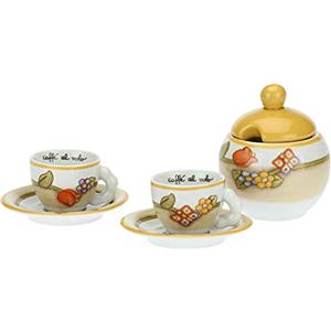 THUN - Set 2 tazzine caffè e zuccheriera Country