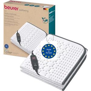 Beurer Scaldaletto UB 60 Green Planet, Coprimaterasso termico della serie Green Planet in materiale riciclato, 4 livelli di temperatura di cui 2 livelli ECO e dispositivo di riduzione automatica
