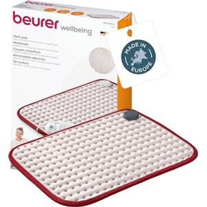 Beurer HK Comfort Termoforo con Morbida Superficie in Micropile e Tre Livelli di Temperatura, Traspirante, Avvolgente e non Irritante per la Pelle, Spegnimento di Sicurezza Dopo 90 min, Taglia Unica
