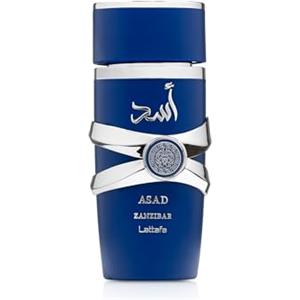 Lattafa Asad Zanzibar Edp 100Ml, fragranza in eau de parfum dal carattere deciso, perfetta quando si desidera una scia intensa e duratura, flacone da 100 ml studiato per inserirsi con naturalezza nello stile