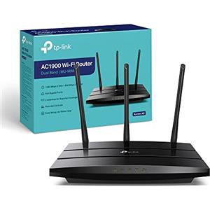 TP-Link Archer A8 Router Ethernet Wi-Fi Dual Band AC1900 Wireless, 5 Porta Gigabit, MU-MIMO, Parental Control, Tecnologia Beamforming, Supporto IPTV, IPv6, IGMP Snooping, VLAN, Rete Ospiti, WPS