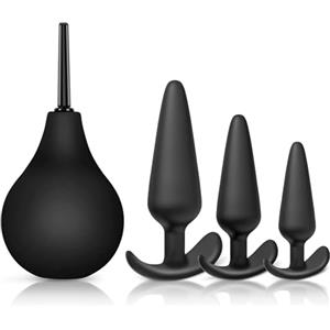Magguta Plug anale e doccia intima, utilizzabile e igienico, plug anale, 3 misure per principianti ed esperti