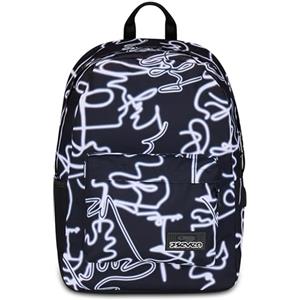 Seven Zaino Scuola Ischoolpack, Nero, Zaino Americano con Power Bank Integrato e Tasca Porta Tablet, Scuola, Bambini e Ragazzi