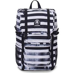 Invicta Zaino, Triko, Bianco Nero, Tasca Porta Pc Padded, 27 Lt, Doppia tasca frontale, Per ragazzi e adulti, Scuola e tempo libero