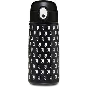 Seven JUVENTUS FC Calcio Borraccia con cannuccia - 460 ml - Bianco e Nero - Borraccia Termica in Acciaio Inox Interno Esterno, Mantenimento Temperatura fino a 24h - Borraccia Scuola, Sport