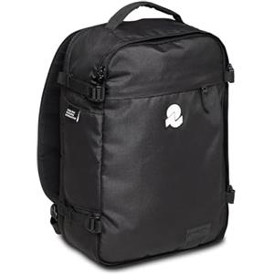 Invicta Zaino Viaggio TRAVEL, Zaino, Valigia, Bagaglio a Mano, Tasca Porta PC, Tasca Porta Borraccia, Cinghia Torace Regolabile, Fascia Aggancio Trolley, Nero (Jet Black)