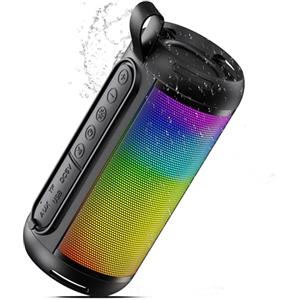 Brelley Casse Bluetooth, 30W Potente Altoparlante con Suono HD, BT6.0, Bassi Potenti, 20 Ore di Autonomia, IPX5, RGB Luci, USB, AUX, TF Scheda, per Feste, Esterni, Viaggi