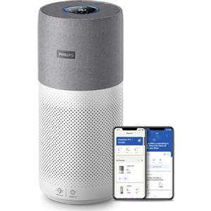 Philips 4000i Series Purificatore D'aria - Controllo tramite App, rimuove germi, polvere e allergeni in ambienti fino a 158m², 4 Velocità, Modalità Sleep (AC4236/10)