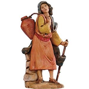 Fontanini Statuine Presepe: Pastore con anfora sulle spalle e bastone 12 cm Fontanini 130