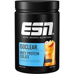 ESN Isoclear Proteine Isolate del Siero di Latte in Polvere, Té Freddo alla Pesca, 908 g, Proteinlimo con gusto delizioso alla frutta, siero di latte chiaro - made in Germany