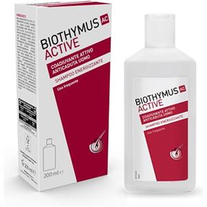 BIOTHYMUS Active Uomo, Shampoo Anticaduta Energizzante, per Tutti i Tipi di Capelli, Confezione da 200 ml