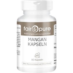 Fair & Pure® - Manganese 4mg - Gluconato di manganese naturale e vegano - Oligoelemento - 90 Capsule