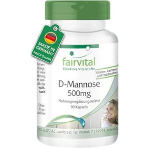 Fairvital | D-mannosio 500 mg - per 15 giorni - alto dosaggio - 90 capsule - monosaccharide naturale