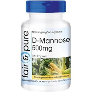 Fair & Pure® - D-Mannosio 500mg - alto dosaggio - Vegano - 120 Capsule