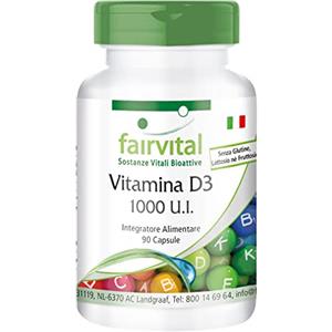 Fairvital | Vitamina D3 1000 UI (25mcg) colecalciferolo - 90 capsule