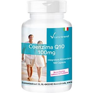 Vitamintrend Coenzima Q10 100mg - 180 capsule - Per 6 mesi - Vegan - Altamente dosato | Vitamintrend®