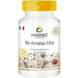 WARNKE VITALSTOFFE Complesso di aminoacidi - Arginina + Lisina + Ornitina - Tri Amino Mix - altamente dosato - 100 compresse | Warnke Vitalstoffe - Qualità da farmacia tedesca