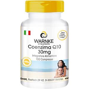 WARNKE VITALSTOFFE Coenzima Q10 30 mg - Ubichinone - 60 capsule pure | Warnke Vitalstoffe - Qualità da farmacia tedesca