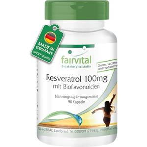 Fairvital | Resveratrolo 500mg - MASSA per 3 mesi - VEGAN - alto dosaggio - 90 capsule - da estratto poligono