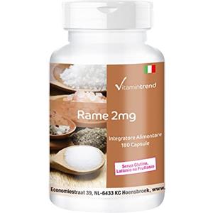Vitamintrend Rame 2mg - 180 capsule - altamente dosato - vegan - per la pigmentazione dei capelli | Vitamintrend®