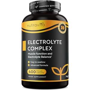 Nutravita Elettroliti Integratore 900mg con Magnesio e Potassio Sodio Cloruro e Calcio integratore - 400 Compresse per una Fornitura di 13 Mesi - Integratori Sport - Electrolytes da Nutravita